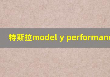 特斯拉model y performance价格